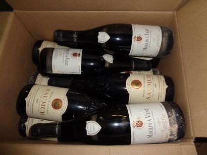 null 11 bouteilles: 8 bts de Saumurs réserve des vignerons 2007 et 3 bts de moulin...