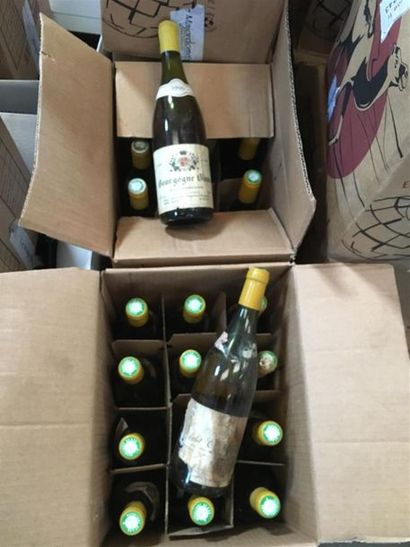 null 12 bts Petit Chablis l'aventureux, 1990. 6 bts Bourgogne blanc 1990 de chez...