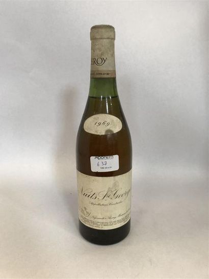 null 1 bouteille NUITS ST GEORGES Leroy, BOURGOGNE VILLAGE, 1969 (dépigmentée)