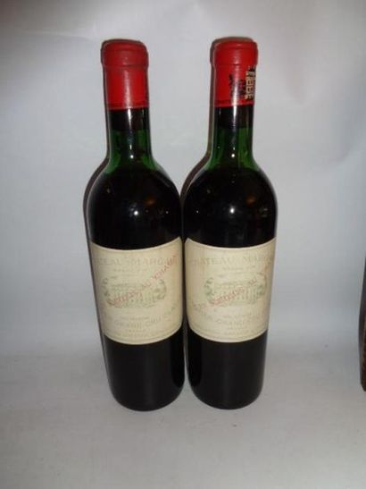 null 2 bouteilles Chateau Margaux, Margaux non millésimé mi épaule (63-64/65)