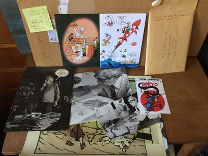 null F'MURRR "Menu de l'association des Amis d'Hergé" autocollants, cartes postales,...
