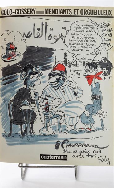 null GOLO (né en 1948) "Mendiants et orgueilleux" Casterman, 1991. Dédicace en c...