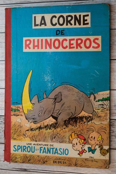 null André FRANQUIN (1924-1997) "La corne de rhinocéros" Dupuis, 1955, E.O. Belge....