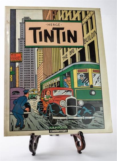 null HERGE (1907-1983) "Tintin" Casterman, Album poster, 1986.