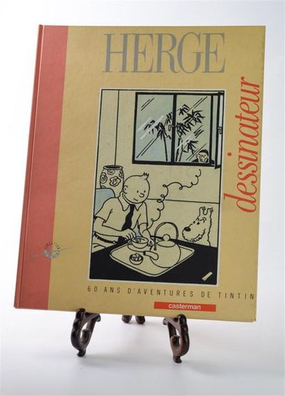 null HERGE (1907-1983) "Hergé dessinateur - 60 ans d'aventures de Tintin" Casterman,...