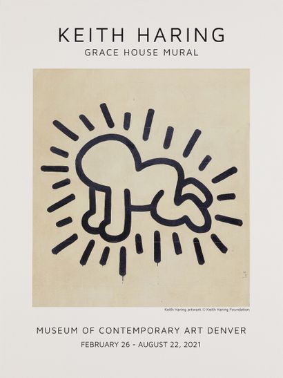  After Keith Haring,
American 1958-1990,

Grace House Mural poster, 2021;

digital... Gazette Drouot