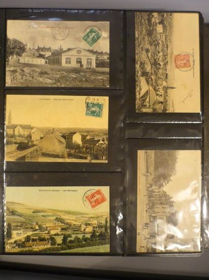 null [SAONE-ET-LOIRE) Boite comprenant environ 500 cartes postales anciennes sur...
