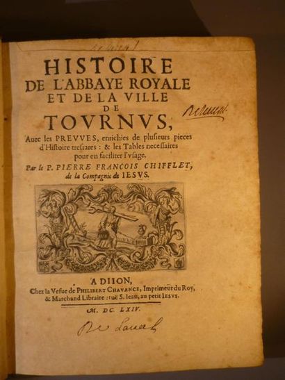null [TOURNUS] Père Pierre François Chifflet, Histoire de l'abbaye royale et de la...