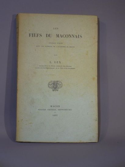 null [MACONNAIS] Lex, Les fiefs du maconnais, 1 brochurein-4, Macon chez Protat frères...