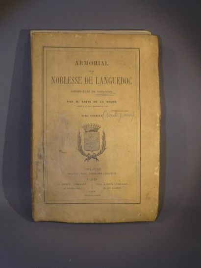 null [TOULOUSE] :Louis de la Roque, Armorial de la noblesse de Languedoc, 1vol in-4...