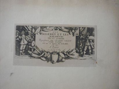 null Jacques CALLOT (1592 - 1635), Les misères de la guerre, suite de 18 eaux-fortes,...