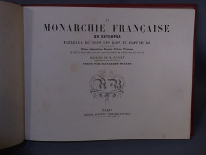 null MULLER & FOSSEY, La monarchie française en estampes, 1 volin-4 oblong demoi...