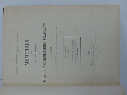 null H : Phillippe VIREY, Mémoire des missions archéologiques, 1 vol in plano demi...