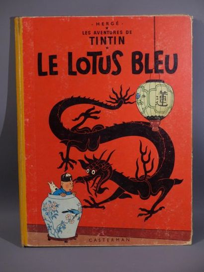null TINTIN,Le Lotus Bleu, B29 1960. Frottements