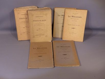 null [Maconnais] LA ROCHETTE, Histoire des évêques de Macon, 2 vol in-4 brochés Macon...