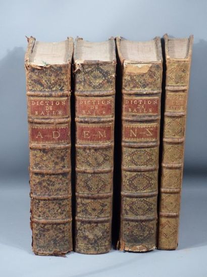 null Pierre BAYLE, dictionnaire historique et critique 3 vol in-folio plein veau...