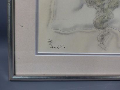 null Léonard TSUGUHARU FOUJITA 1886-1968 Femme nue lthographie Signé en bas à gauche...