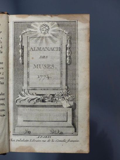 null BA : Almanach des musées pour l'année 1774, 1 vol in-8 plein veau à Paris chez...
