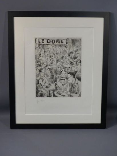 null Jean ALLAN, Le Dôme, eau forte, Signé en bas à gauche, EA, 27.5 x 21.5 cm. Encadré...