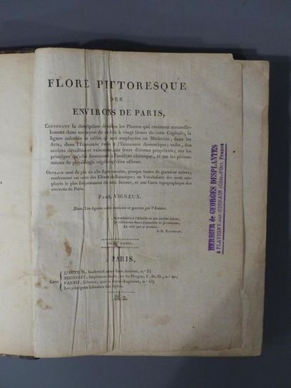 null S[Botanique] : VIGNEUX, Flore pittoresque des environs de Paris, 1 vol in-4...