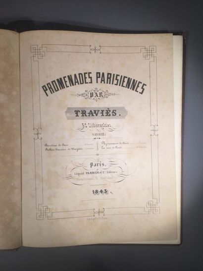 null Edouard TRAVIES, Promenades parisiennes, recueil de 32 lithographies, Paris...