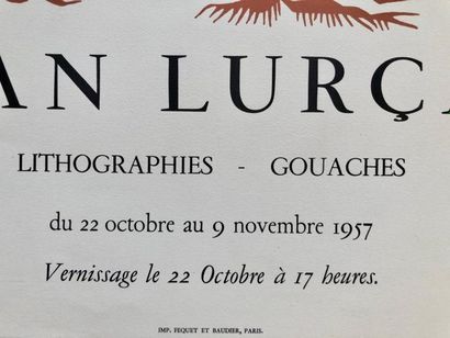 Jean Lurçat (d'après), Lithographies - gouaches, Jean Lurçat (d'après), Lithographies...