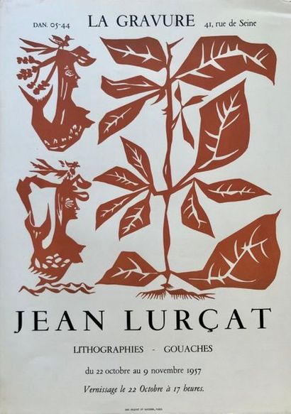 Jean Lurçat (d'après), Lithographies - gouaches, Jean Lurçat (d'après), Lithographies...