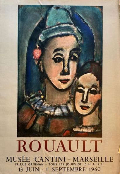 null Rouault (d'après), Musée Cantini - Marseille, 1960. Lithographie non entoilée....