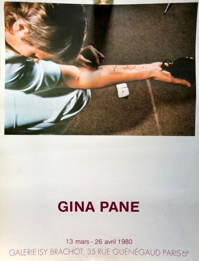 Galerie Isy Brachot, 1980. Gina Pane (d'après), Galerie Isy Brachot, 1980. Affiche...