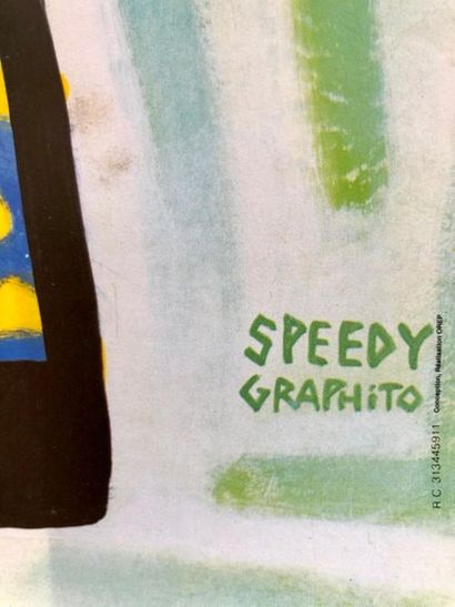 Speedy Graphito, La ruée vers l'art, 1985. Speedy Graphito, The Art Rush, 1985. Unsupported... Gazette Drouot