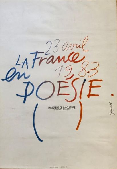 Grapus, La France en poésie, 1983. Affiche offseT Grapus, La France en poésie, 1983....