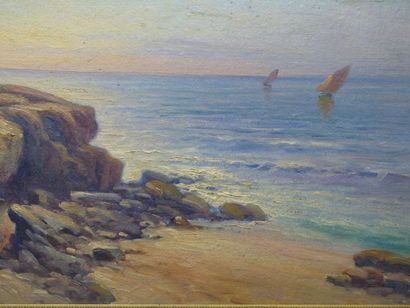 Gaston CORBIER (1869-1945), Paysage de bord de mer Gaston CORBIER (1869-1945), Paysage...