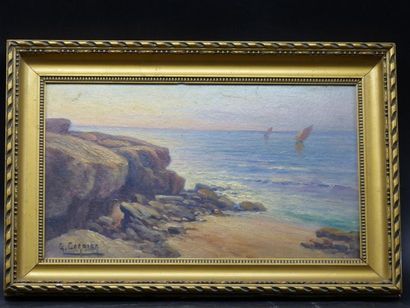 Gaston CORBIER (1869-1945), Paysage de bord de mer Gaston CORBIER (1869-1945), Paysage...