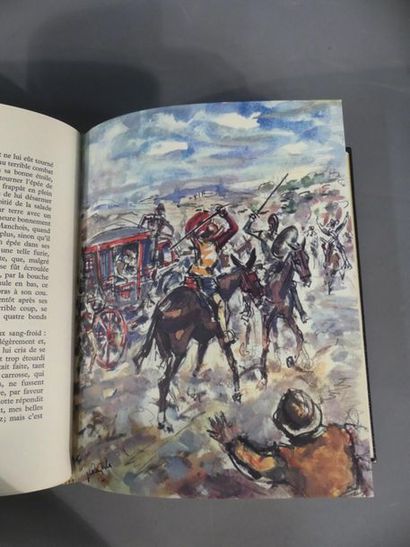 CERVANTES Don Quichotte 4 vol in folio CERVANTES ill par REY VILA . Don Quichotte...