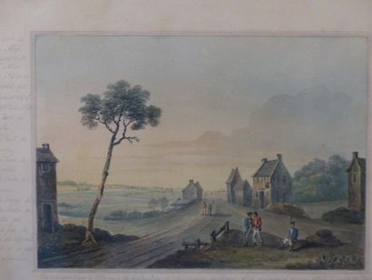 Vues du champ de bataille de Waterloo Ecole française du XIXème siècle, Vues du champ...