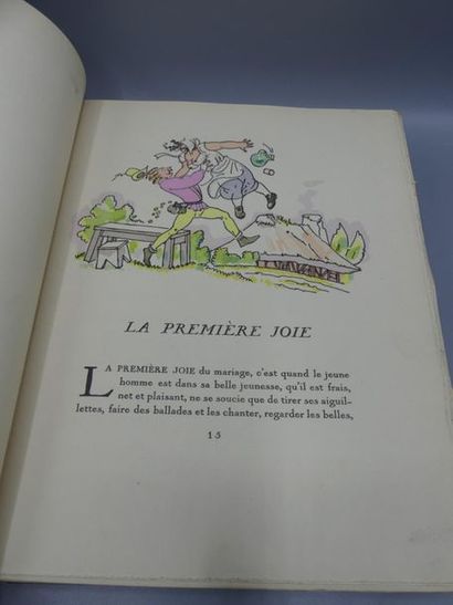 null La Salle ill. par Jacques TOUCHET, Les Quinze Joyes de mariage, 1 vol in-4 plein...