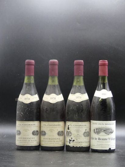 BOURGOGNE HAUTE COTES DE BEAUNE 1978 3 bouteilles de BOURGOGNE HAUTE COTES DE BEAUNE...