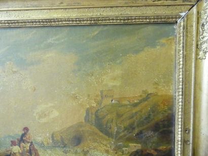 Paire d'Huile sur toile XIXe Ecole française du XIXème siècle. Paire d'huile sur...