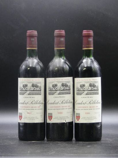 COUDERT-PELLETANT 1986. 3 bouteilles de COUDERT-PELLETANT 1986. Saint-Emilion Grand...