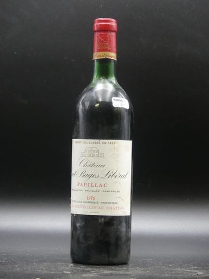 null 1 bouteille CHATEAU HAUT BAGES LIBERAL Pauillac 1976. Niveau: Legèrement ba...