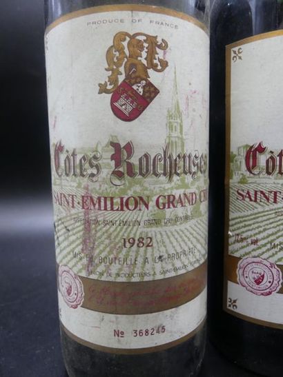 null 2 bouteilles de COTES ROCHEUSES Saint émilion grand cru l'un de 1986 et l'autre...