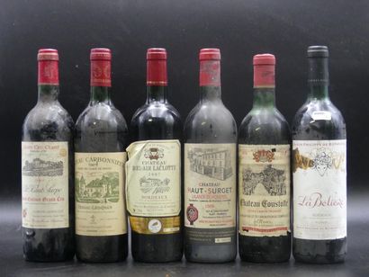 null Lot de 6 bouteilles comprenant 1 bouteille de CHATEAU SUGERET Lalande-Pomerol...