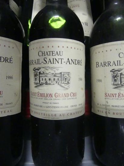 4 bouteilles de CHATEAU BARRAIL-SAINT-ANDRE 1986 10 bouteilles de CHATEAU BARRAIL-SAINT-ANDRE...