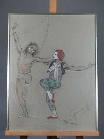 O.H.BONNEVALLE, Ballet XX°, technique mixte Oscar Hector BONNEVALLE (1920-1993),...