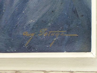 Auguste POTAGE Auguste POTAGE (1884-1962). Portrait d'un breton, huile sur panneau,...