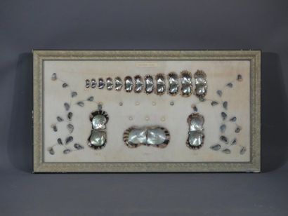 Panneau de perles de culture Panneau de perles de culture, Longeur : 65cm/ Largeur...