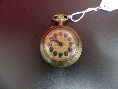 Montre chronographe Roskopf (1813-1889) Montre chronographe en laiton ciselé, cadran...