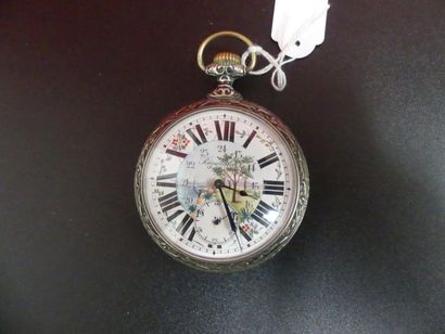 Regulateur montre chronographe Régulateur montre chronographe en métal argenté ....