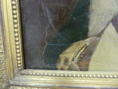 NAPOLEON Ier Ecole française du XIXème siècle. Portrait de Napoléon Ier, huile sur...