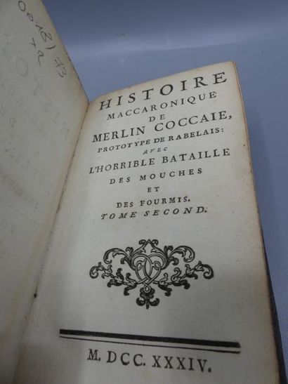 Histoire maccaronique de Merlin Coccaie. Théofilo FOLENGO, Histoire maccaronique...